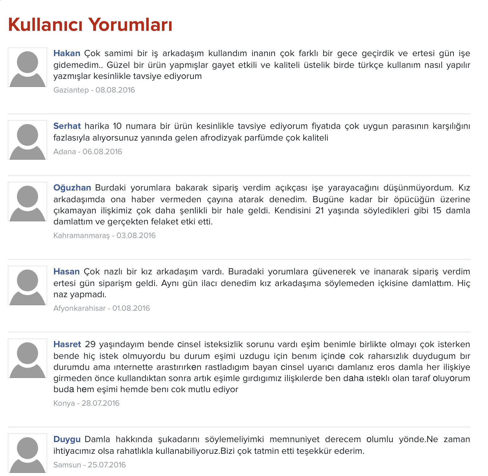 Karabük azdırıcı damla