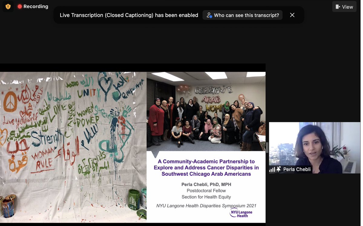 Population Health (@pophealthnyc) on Twitter photo <a href="/DrPerlaChebli/">Perla Chebli</a> talked about community-academic partnerships to explore cancer disparities in Arab Americans living in Chicago <a href="/DrPerlaChebli/">Perla Chebli</a> talked about community-academic partnerships to explore cancer disparities in Arab Americans living in Chicago