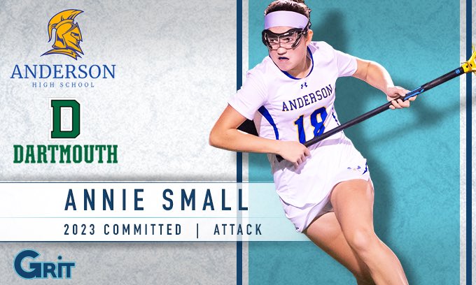 Congratulations to Annie Small (‘23, A, Anderson) on her commitment to DARTMOUTH COLLEGE! #PlayGRITLax