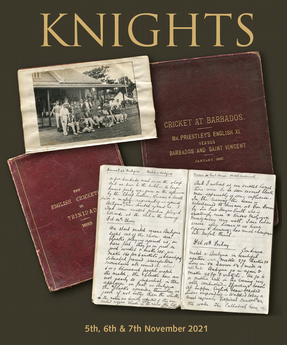 AuctionsKnights's tweet photo. Knights Auctioneers are delighted to announce that their catalogue for the live online auction of Cricket, Wisdens, Football &amp; Sporting Memorabilia to be held on Friday, Saturday and Sunday, 5th, 6th and 7th November 2021 is now available online. https://t.co/ok2uJW9mUT https://t.co/i5aROwjqfJ