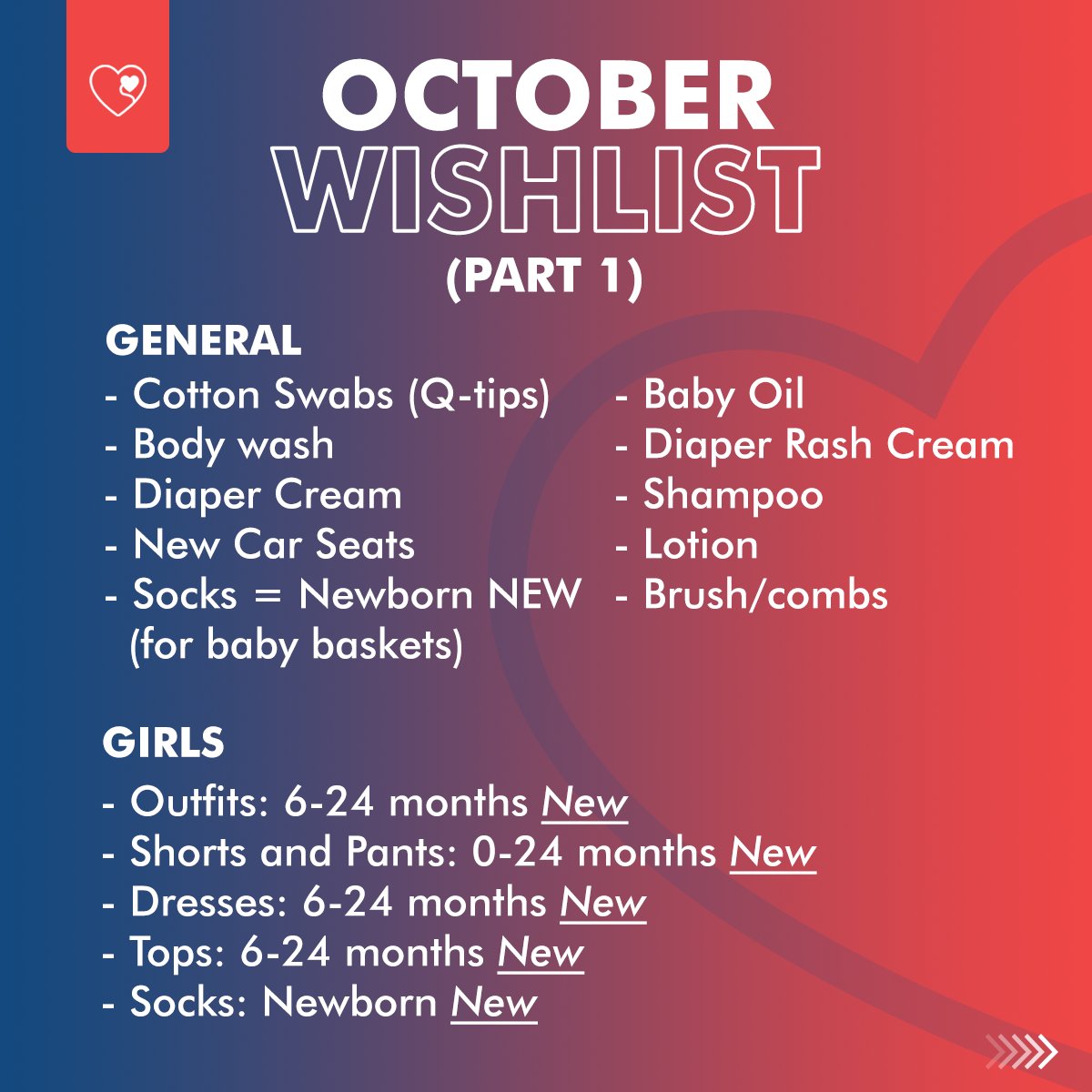 CoronaLifeSvc's tweet photo. Help support CLS by donating towards items in our neonatal wishlist! Your contribution, big or small, will enable us to go above &amp; beyond to help our newborn babies and their families. Thank you! ❤️

#CLS #CoronaLifeServices https://t.co/x8TMNbjot8