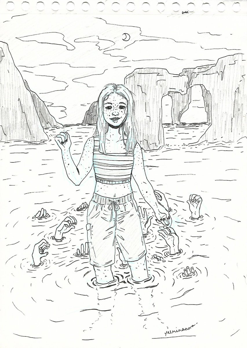 YasminaNoraDraw's tweet photo. Haunted House-tober 4: Troubled Waters / Eaux Troubles https://t.co/WFseb2GGTP
