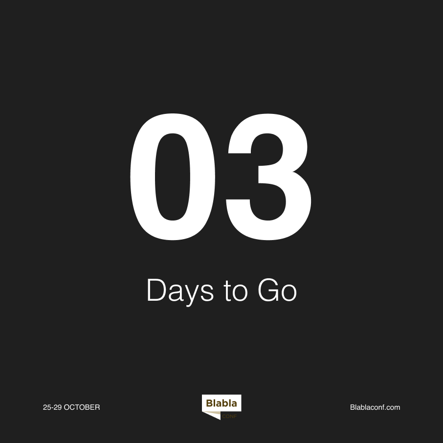 geeksblabla's tweet photo. Countdown started already ⌛⏳
3 days to go # BlablaConf 🎉 https://t.co/EJglT7XSdn