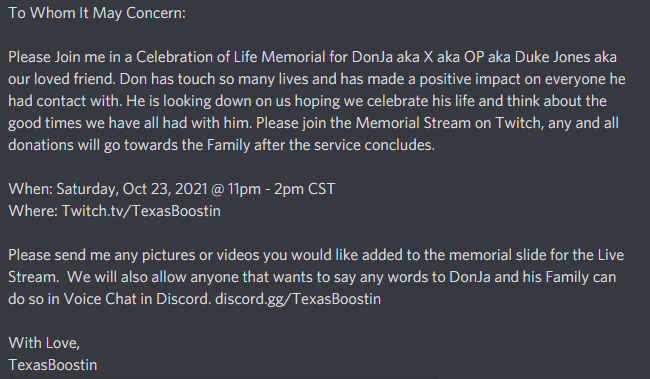 💙 DonJa Memorial this Saturday 💙

tributearchive.com/obituaries/227…

Raising funds for his Family