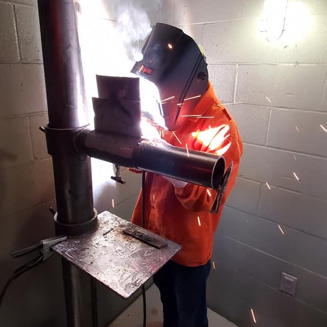 breckatc's tweet photo. Welding II and Special projects classes worked on SMAW vertical 7018 and GTAW processes this week. #CTEworks #weareBCATC
*Pictured- Juniors Noah Roberts and Lucas Whitfill. Senior Logan Robbins https://t.co/uwqTn804l0