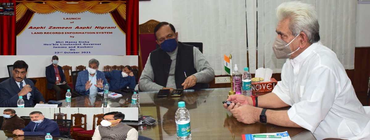 OfficeOfLGJandK's tweet photo. Today launched the "Aapki Zameen Aapki Nigrani" Land Records Information System. With this initiative,under the Digital India Land Records Modernization Programme,the UT has achieved an important milestone to provide most transparent &amp; accountable services to the common people. https://t.co/VlmSxdffNP