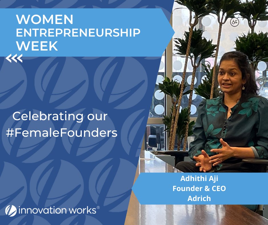 IW celebrates Women Entrepreneurship Week by recognizing some of the #FemaleFounders in our #IWPortfolio. 

Meet Adhithi Aji, CEO &amp; Founder of <a href="/adrichtech/">Adrich</a>! Adhithi's technology is the world's first smart consumption tracker. 

buff.ly/3mZBM9Q