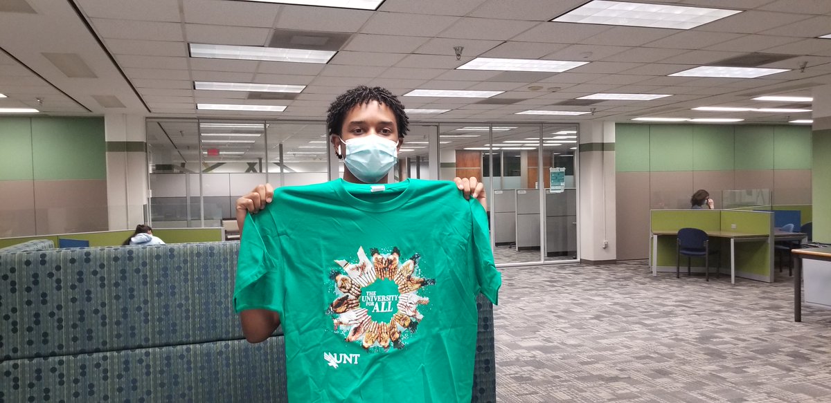 UNT_Libraries's tweet photo. We're happy to give out #MaskSwag at the Willis Library! Thank you for wearing your mask indoors and keeping our campus safe and healthy. @UNTsocial https://t.co/sDABImSczU
