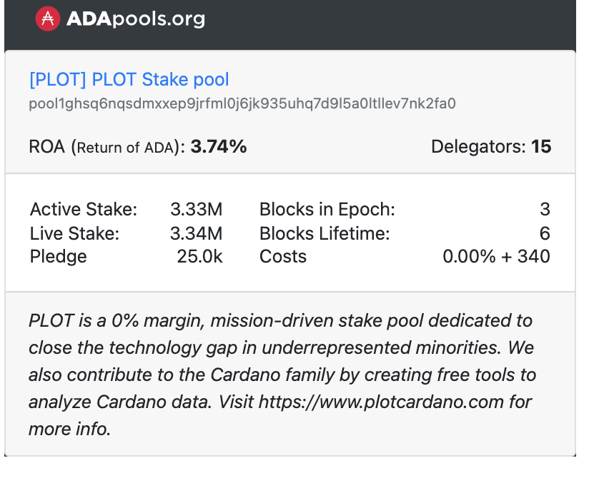 CardanoPlot's tweet image. It's a lucky season for us [PLOT], we were able to make 3block on epoc 296 and we are going to make another 4block for the coming epoc 297 which is huge, please join us, stake on our stake pool [PLOT] and secure the reward to yourself @ADAfor_spo @CardanoStiftung @Cardano