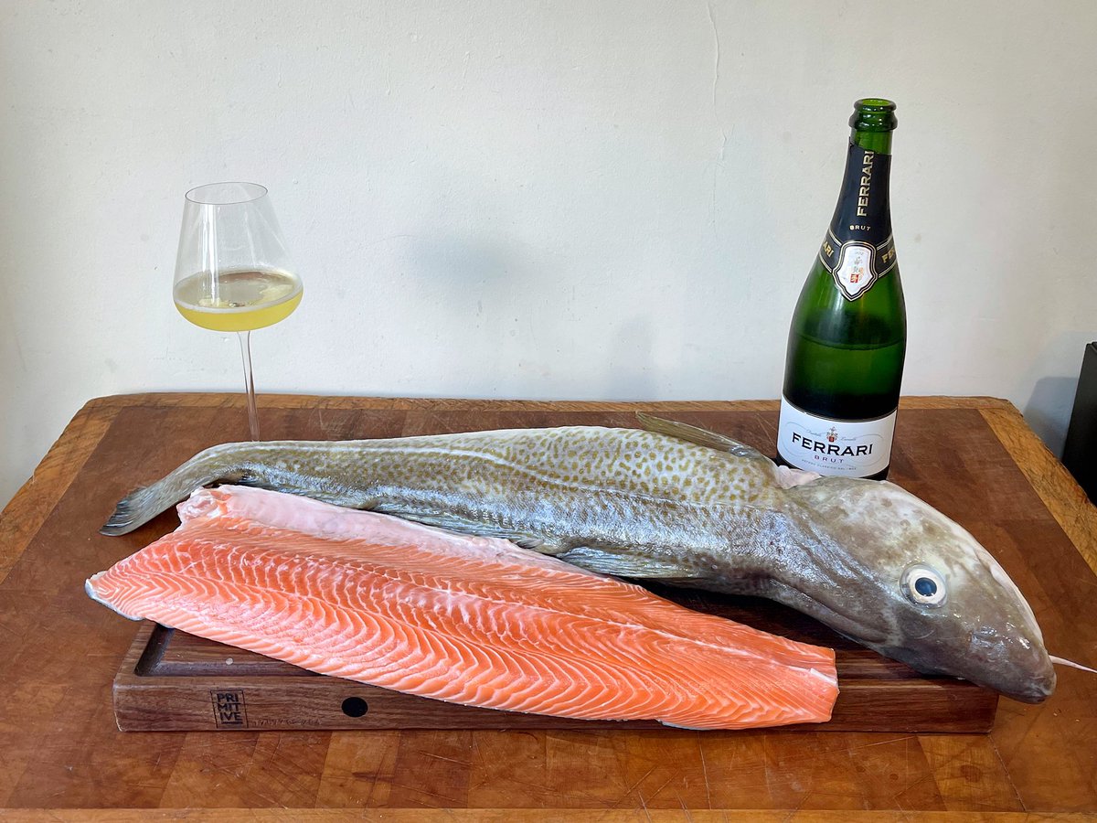 Champagne International Day, however decided to celebrate with one of the best sparkling wine from Italy: <a href="/FerrariTrento/">Ferrari Trento</a> and some lovely Irish fish.