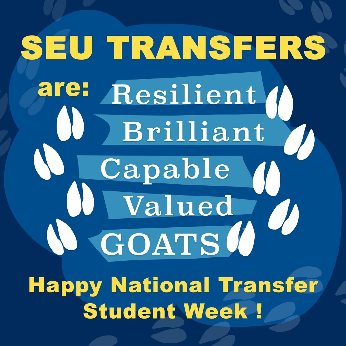 seu_involvement's tweet photo. Happy National Transfer Week!

We are proud to have incredible first year and transfer students on our campus. 

#ToppersUp #StEdwardsU https://t.co/5hoxLIUqoQ