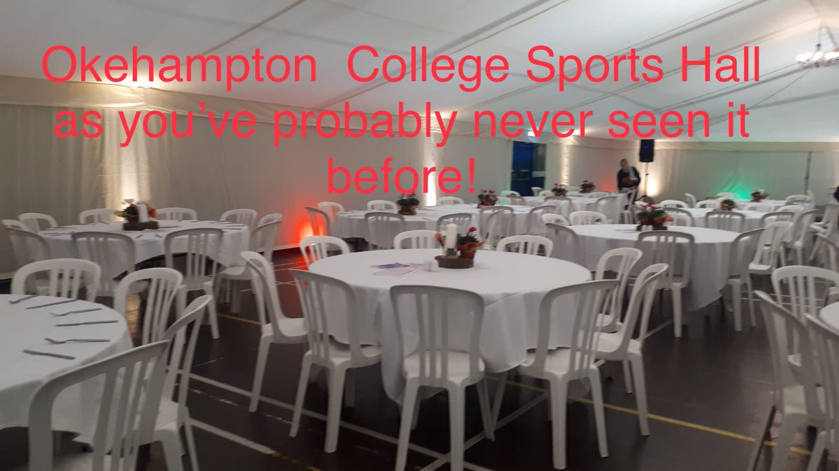 It’s gala dinner night at Okehampton College and things are starting to take shape.  Have a lovely evening if you’re attending