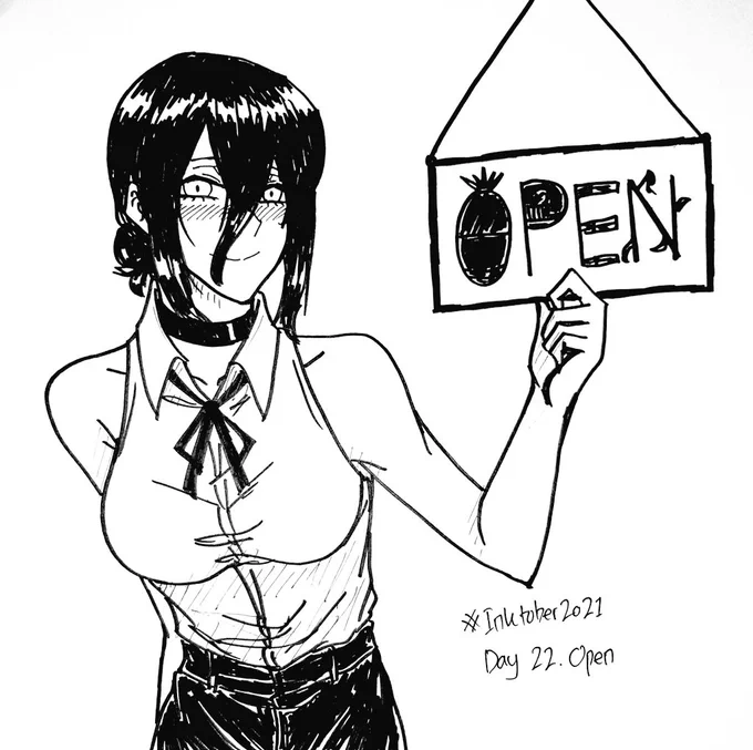 Inktober2021
Day 22 "Open"

Reze from Chainsaw Man
.
#inktober #inktober2021 #reze #csm #chainsawman #FANART 