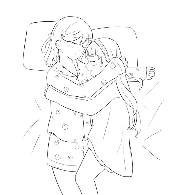 線ちゃんと描いたので明日色塗りますおやすみなさい 