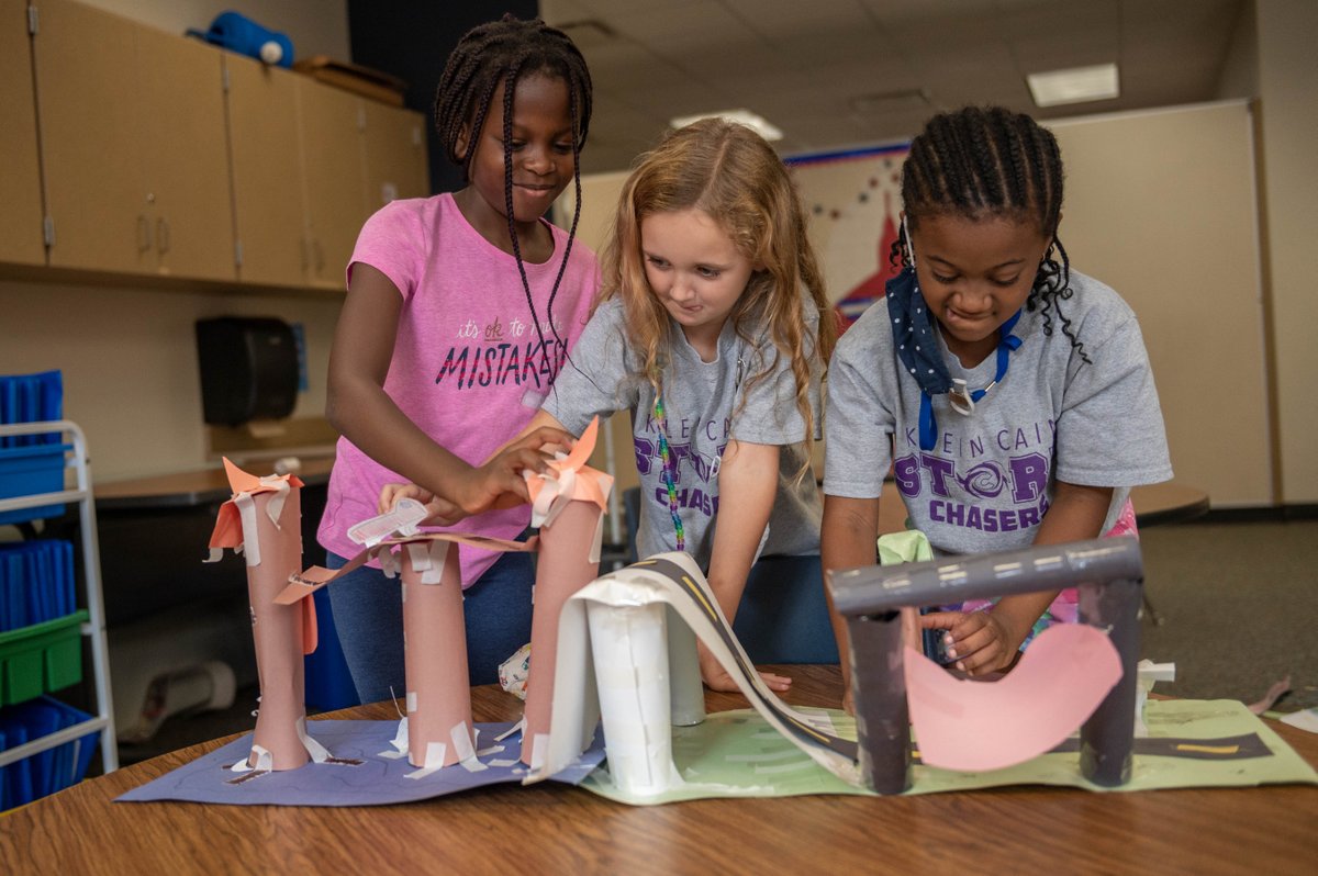 KleinISD's tweet photo. After researching bridges and what keeps them functioning and stable 🌉 2nd Grade G/T students in Mrs. Anderson’s class @FrankKISD expanded their learning by making their own bridges modeled after famous ones 👏 We may be looking at some future civil engineers! #KleinFamily https://t.co/Q9kyImAxrz