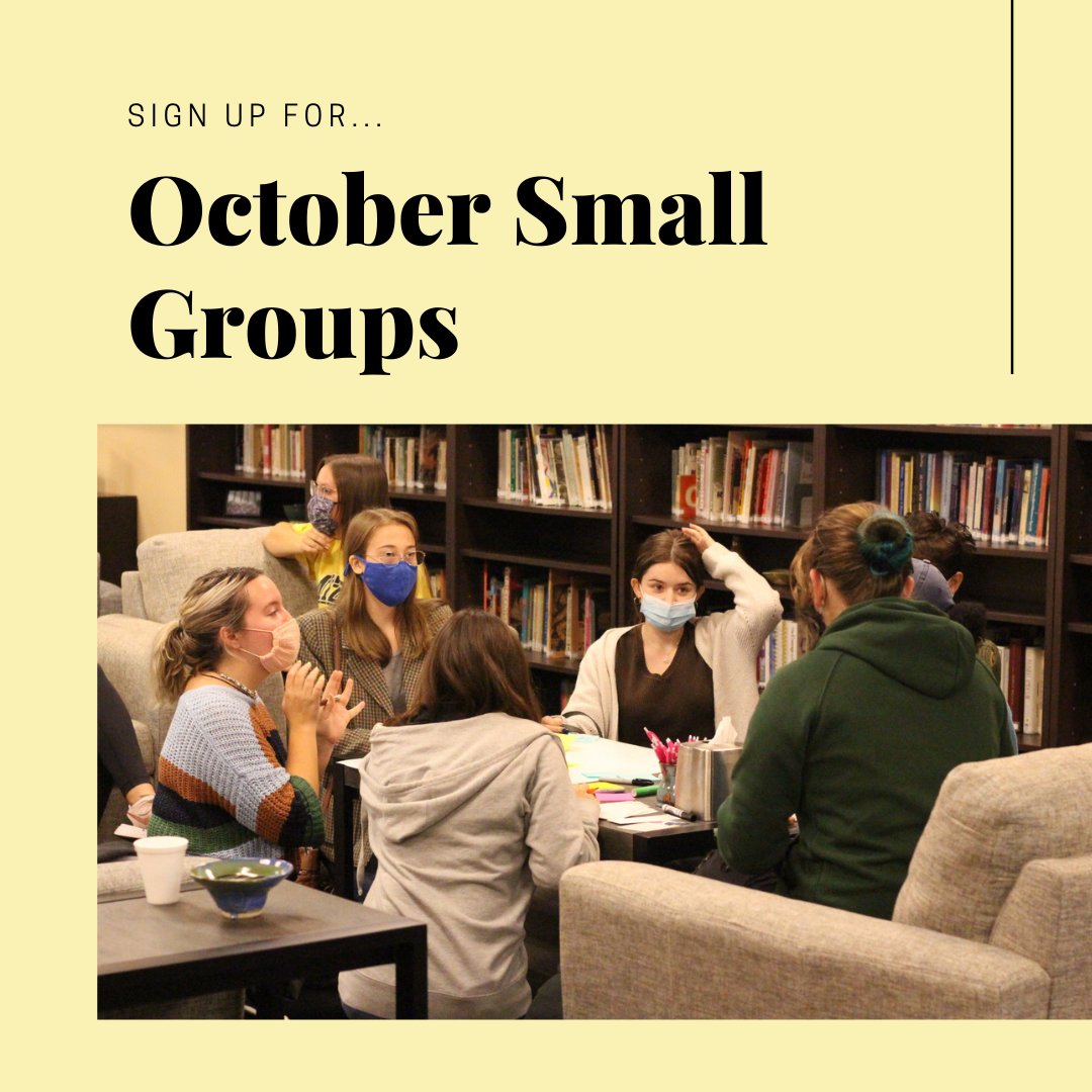 If you didn’t have a chance to sign up for our October small groups at last night’s meeting, don’t fret – you can still sign up online through the link in our bio! Group meetings are next week, so be sure to get it in your calendar ASAP :)