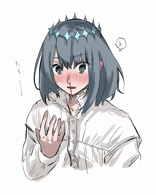 興奮して鼻血出してるオベロン、フォロワーさんからネタ頂いて描かせていただきました…!あざます! 
