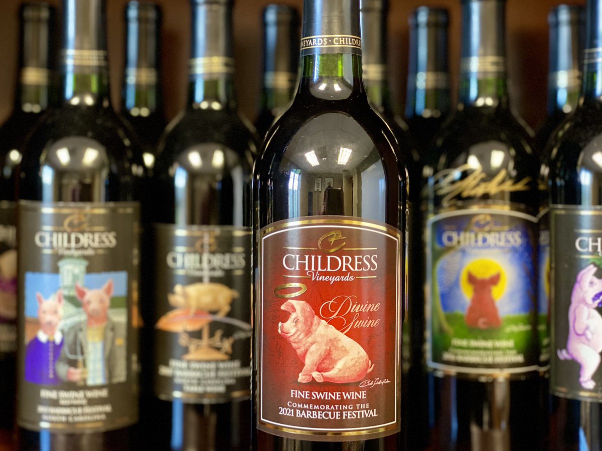How many of you collect our Fine Swine Wine? What is the first Fine Swine Wine bottle that you bought for your collection? Take a picture and tag us or comment 🐖
childresswines #childressvineyards #wine #ncwine #localwine #fineswinewine