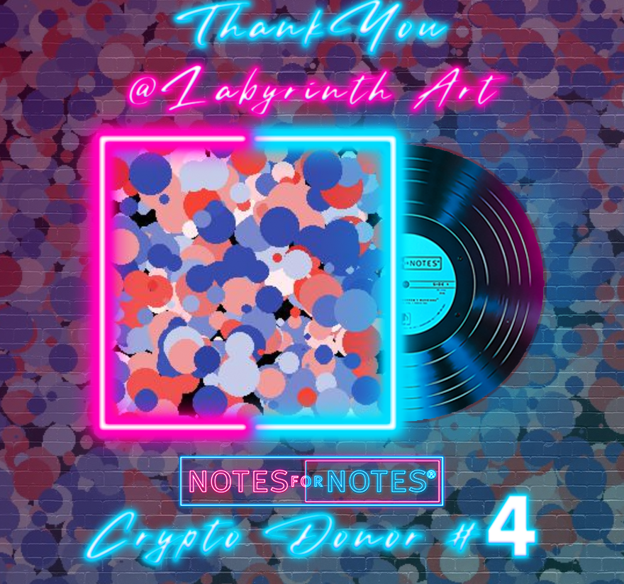NotesforNotes's tweet photo. Thank You ๐ again to @_Labyrinth_Art_ & everyone who collected from the Synesthesia collection. Your 14.4 #ETH donation is our 4th & largest #cryptodonation EVER! Welcome to our #cryptodonor hall of fame & to N4N's community. ๐ต #cryptophilanthropy #NFTsforSocialGood https://t.co/GhdqqBsuRm
