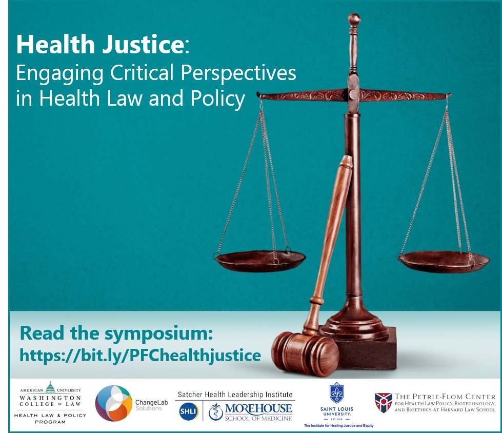 PetrieFlom's tweet photo. Over the past two months, Bill of Health has published a broad array of perspectives on #HealthJustice in a symposium edited by @ProfLWiley and @ruqaiijah. Read their conclusion and explore the contributions here: https://t.co/87GPfI3Fcb https://t.co/HYa2CoXKqw