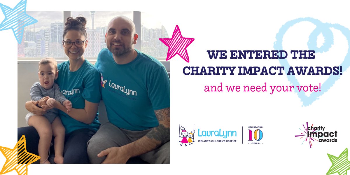LauraLynnHouse's tweet photo. We're thrilled to announce that we are entered in the Charity Impact Awards! 😃 We need your support! Please click here and cast your vote for LauraLynn, Ireland's Children's Hospice 💛 👉 https://t.co/FQxMGxPsob https://t.co/izPBe3Dnn5
