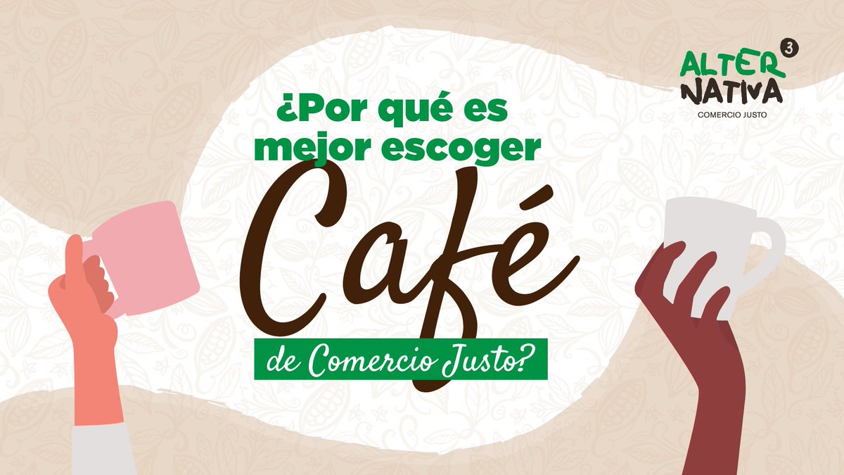 ¿Por qué escoger #café de #ComercioJusto? 🤔👇 Porque es una alternativa ética y sostenible para uno de los productos que más injusticia y desigualdad genera a nivel mundial. Te lo contamos en detalle en nuestro blog 👉 alternativa3.com/cuanto-cafe-pu…