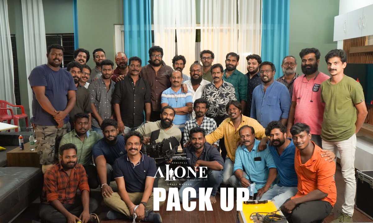 Aashirvad Cinemas (@aashirvadcine) on Twitter photo After 18 days of shoot, we have finally done and packed up our movie ‘#Alone’
Grateful to the entire cast and crew, for the smooth completion of the project.
#AloneMovie <a href="/Mohanlal/">Mohanlal</a> #ShajiKailas <a href="/antonypbvr/">Antony Perumbavoor</a> <a href="/aashirvadcine/">Aashirvad Cinemas</a> After 18 days of shoot, we have finally done and packed up our movie ‘#Alone’
Grateful to the entire cast and crew, for the smooth completion of the project.
#AloneMovie <a href="/Mohanlal/">Mohanlal</a> #ShajiKailas <a href="/antonypbvr/">Antony Perumbavoor</a> <a href="/aashirvadcine/">Aashirvad Cinemas</a>