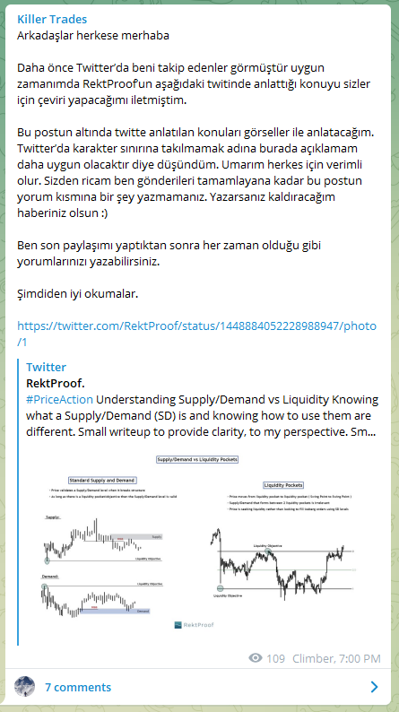 Biraz geç oldu ama kendi bulduğum örnekler ve uzun açıklamalar ile Killer Trades kanalında detaylıca anlattım 

Karakter sınırına takılmadan rahatça ne düşünüyorsam ne açıklama gerekiyorsa yazmaya çalıştım

Gruba katılmak için 👇

t.me/killertrades

İyi okumalar