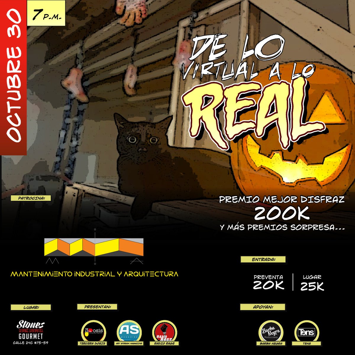 Recurden este 30 de Octubre nuestra fiesta #DeloVirtualaloReal en <a href="/stonesbogota/">stonesrockbogota</a> y una de nuestras marcas aliadas en <a href="/MIA90735546/">MIA</a> constructura, mantenimiento en obras y casas, en vivo <a href="/gavichangoreta/">Gavilla Changoreta</a> <a href="/BrickOficial/">Brick Oficial</a> #Rumberto

Asegura tu entrada ya 👉🏻 forms.gle/3BLmEmCVrvwoGG…