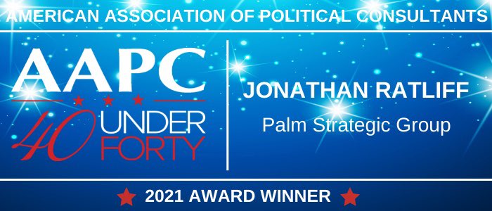 jonathanratliff's tweet photo. Honored to be in @TheAAPC’s Class of 2021 40 Under 40 Award Winners! #AAPC40u40 Thanks to my team @PalmStrategic for helping me achieve this award. https://t.co/eHJDeZFIDW