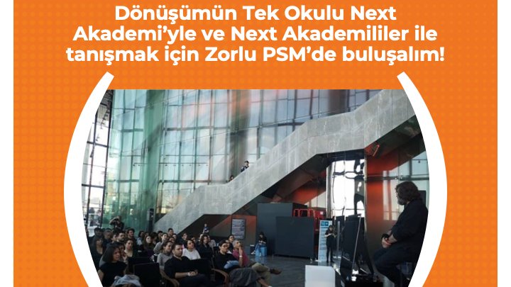 Next Akademi ile tanışmaya, dönüşümün tek okuluna adım atmaya hazır mısınız? Yarın 15.00’da Zorlu PSM’de buluşuyoruz 🚀
Katılamayanlar için ise Zoom oturumu 21.00’da! Zoom linki yarın paylaşılacak 🚀