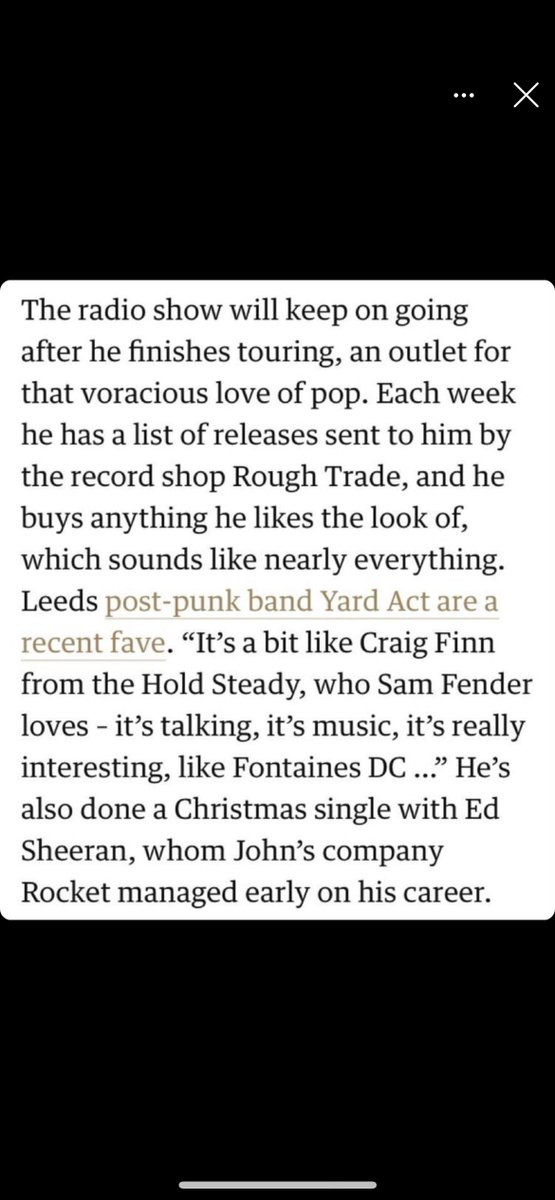 It's not every day that Sir Elton John uses you as a musical reference.