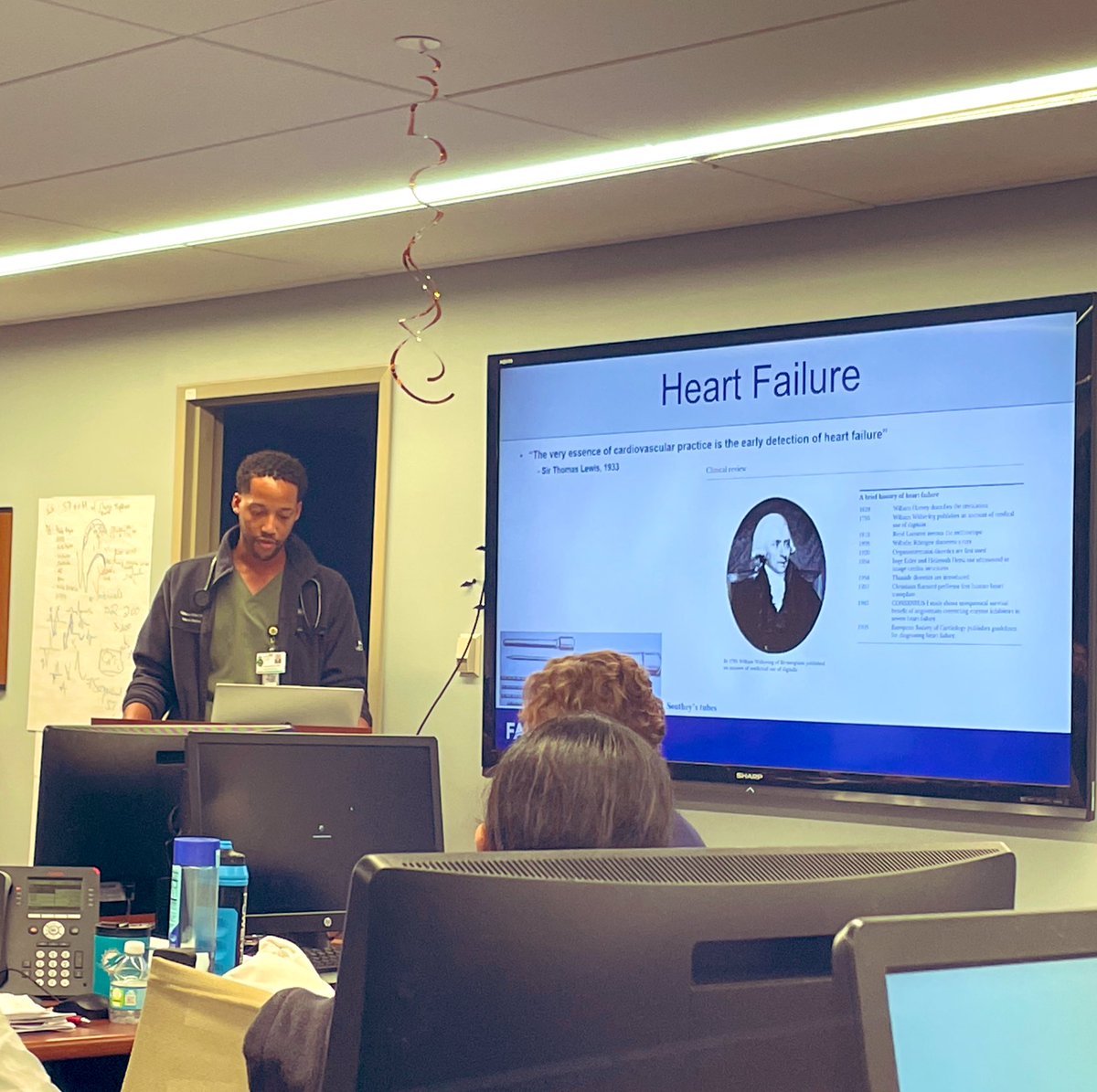 FAUmedIM's tweet photo. Heart failure noon report—it always starts with the history! ❤️ (As well as the history of the disease) #noonreport #alwayslearning #traininginparadise #internalmedicine #residency https://t.co/7ysAaQQ9VC