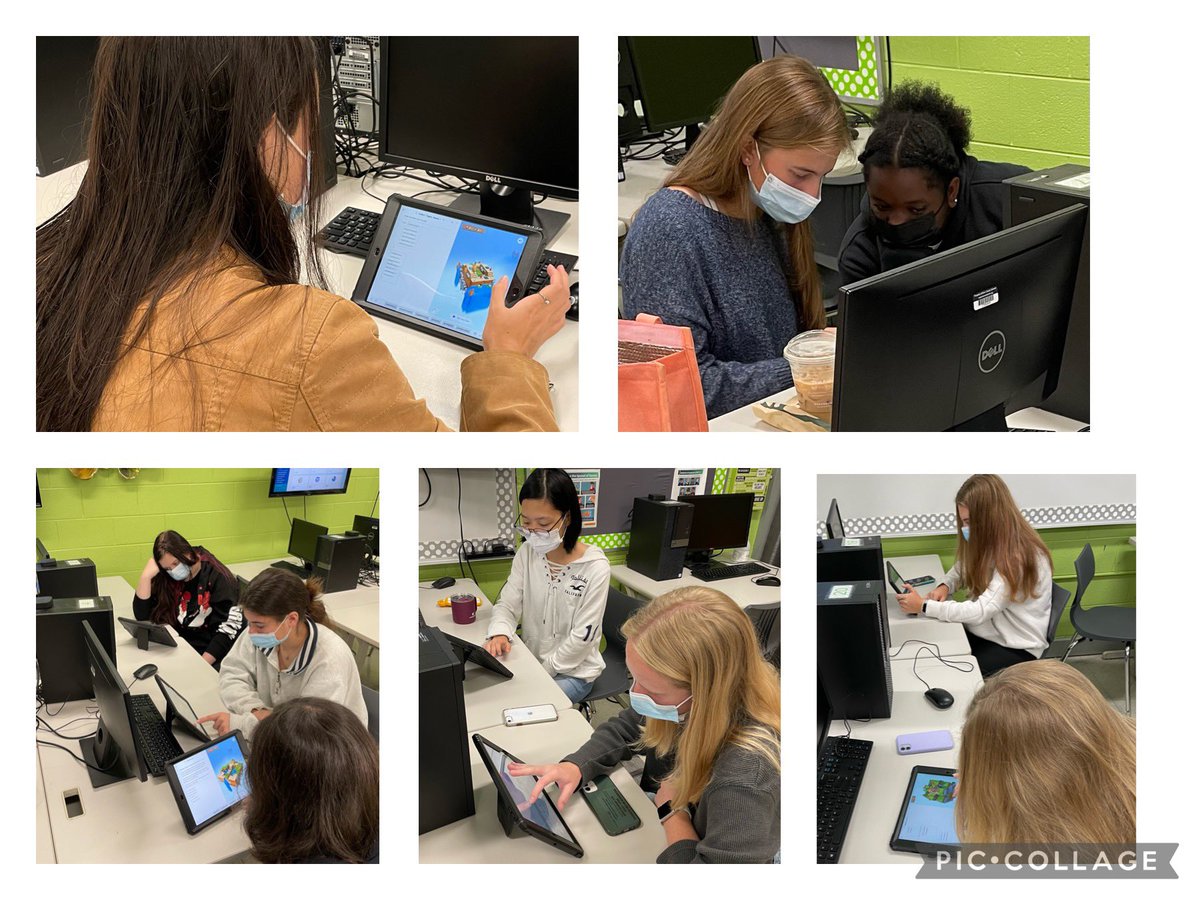 BHS Girls Who Code working on Swift today! #teamwork #sisterhood #empoweringGirls