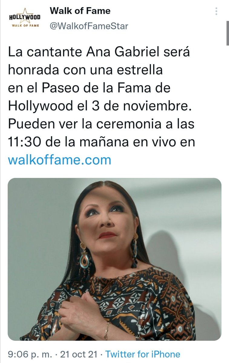 SimplementeAG's tweet photo. Excelentes noticias.. @ANAGABRIELRL
#SimplementeAG #timeagbrasil #magiademujer #AnaGabrielistas #anagabriel #AnaGabriel #anagabrielistasunidos #manadadeamor #manadadeamormx #estamosatiempo #FamiliaAG #NoticiasAG #manadadeamor #walkoffame #paseodelafama https://t.co/6gnVImHKc7