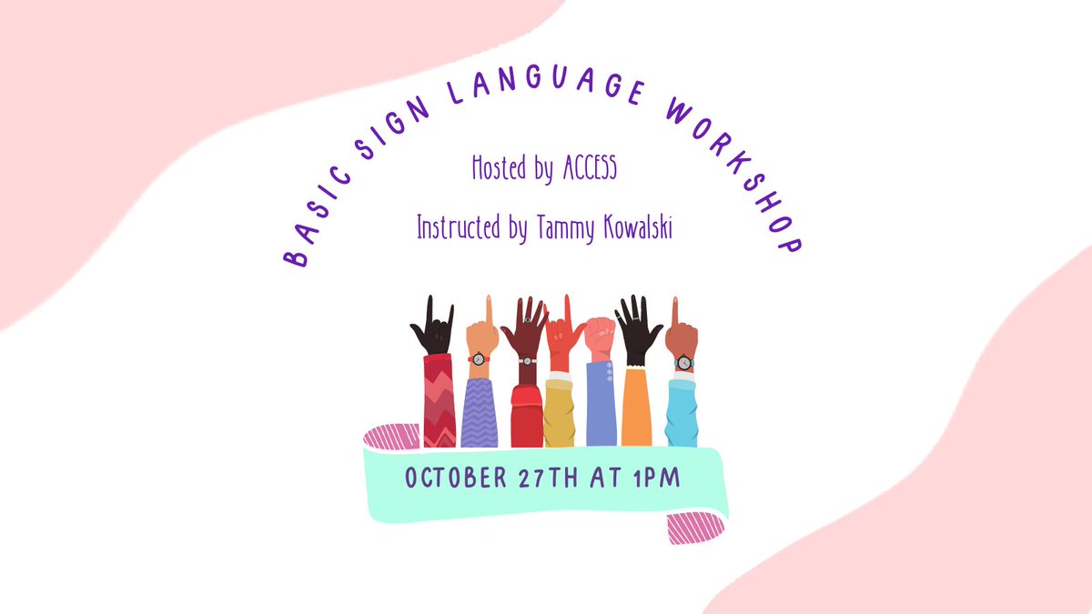 ACCESSatSIUE's tweet photo. Have you ever been interested in learning sign language? Now is your chance to learn!

Zoom Link: https://t.co/mzPqXOF460 https://t.co/2FypA6AjkE