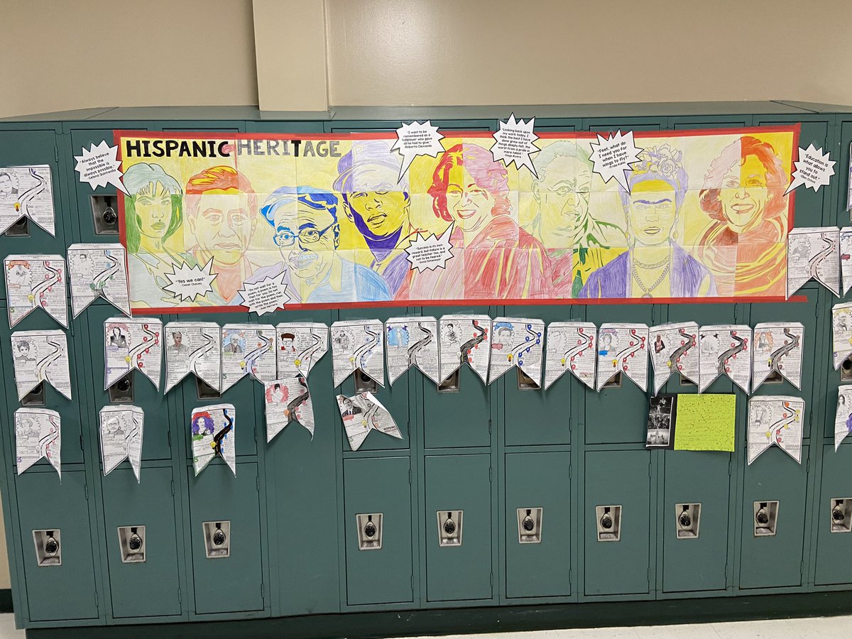 kavetta1908's tweet photo. Another PRIDEful Moment: 7th grade ELA research on Famous Hispanic People.  History and representation matters @TransformHCPS @HillsboroughSch https://t.co/zxFO9YM2rA