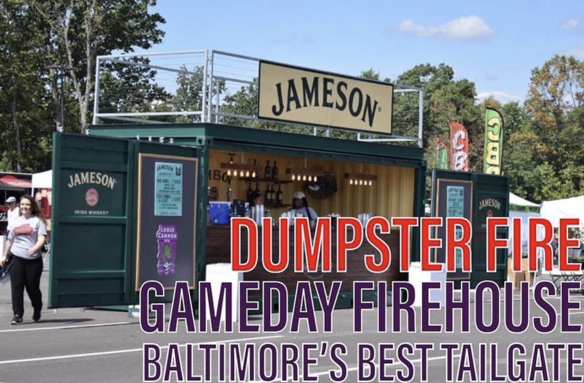 GamedayFire's tweet photo. On this #PurpleFriday we want to highlight this weekend’s @GamedayFire line up.

Marianne from @98Rock Baltimore will be the hostess with the mostest.

Dumpster Fire will be your entertainment.

Big shout out to Roma Sasuage for their generosity through out the season. https://t.co/9tSnfq0hVU
