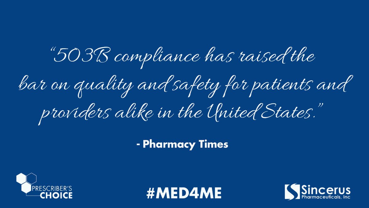 PrescribeChoice's tweet photo. When you are a #ChoiceDerm, you know exactly where your skin medicines are made - Sincerus, a wholly-owned FDA-Approved 503B Outsourcing Facility in the USA. In this @Pharmacy_Times article, learn more about the benefit: https://t.co/0aDgY7vF31 

#Med4Me #dermatology https://t.co/ZfbNqrmEaS