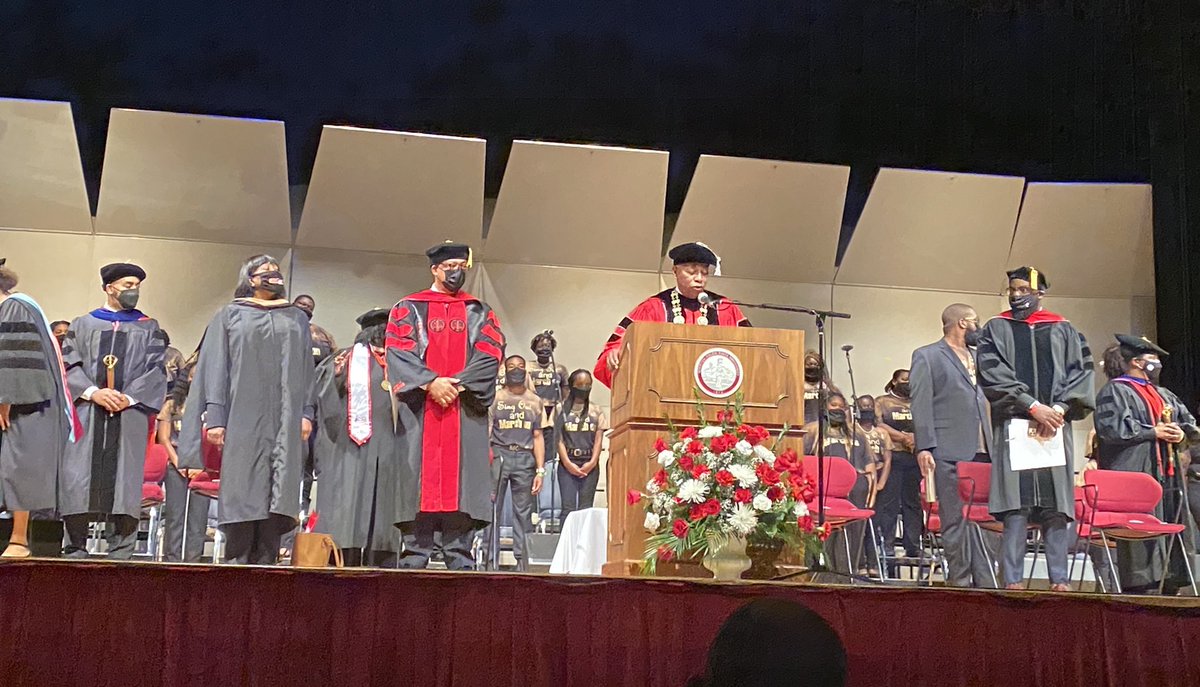 WssuBiology's tweet photo. @WSSUBiology honoring founder Simon G. Atkins at WSSU Founder’s Day #WSSU #WSSUhomecoming https://t.co/EZnqruSLba