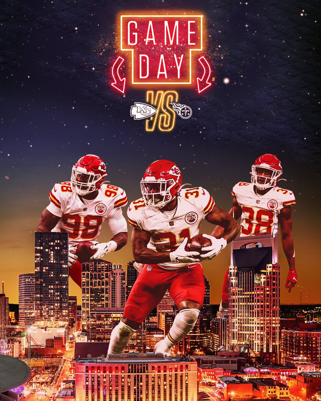 Kansas City Chiefs on X: GAMEDAY IN MUSIC CITY 