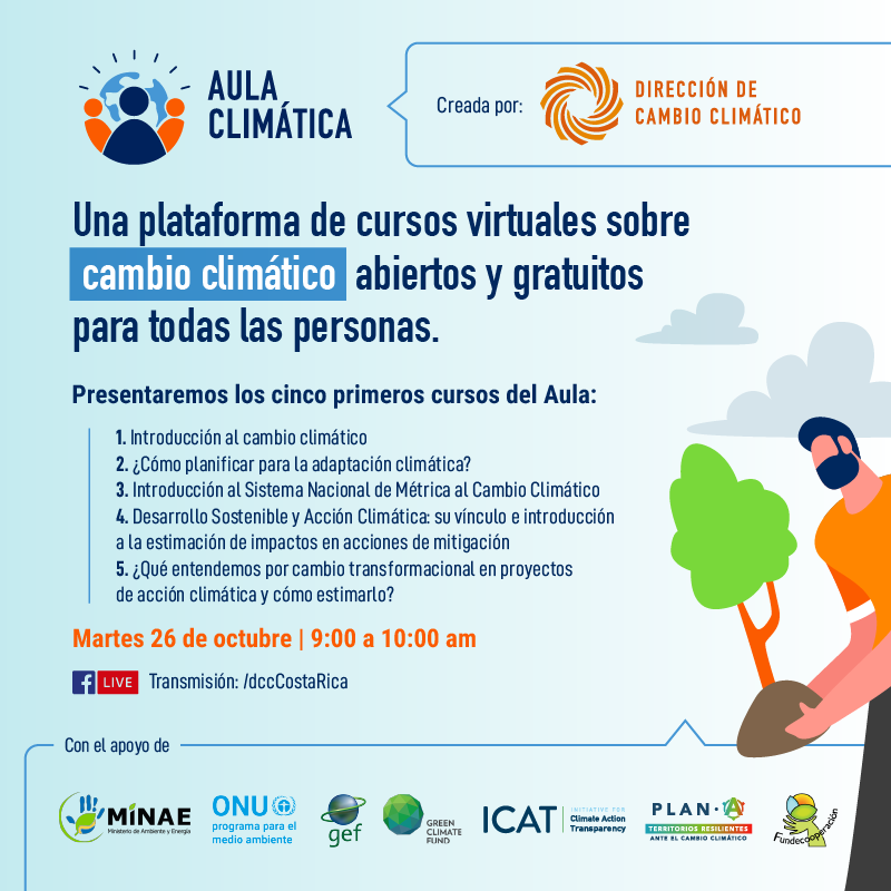 Les tenemos una invitación muy especial. Este martes 26 de octubre, a las 9 a.m., vamos a lanzar un proyecto que nos emociona mucho: el Aula Climática, nuestra nueva plataforma de cursos virtuales sobre cambio climático. Lo pueden seguir en facebook.com/events/6352403…