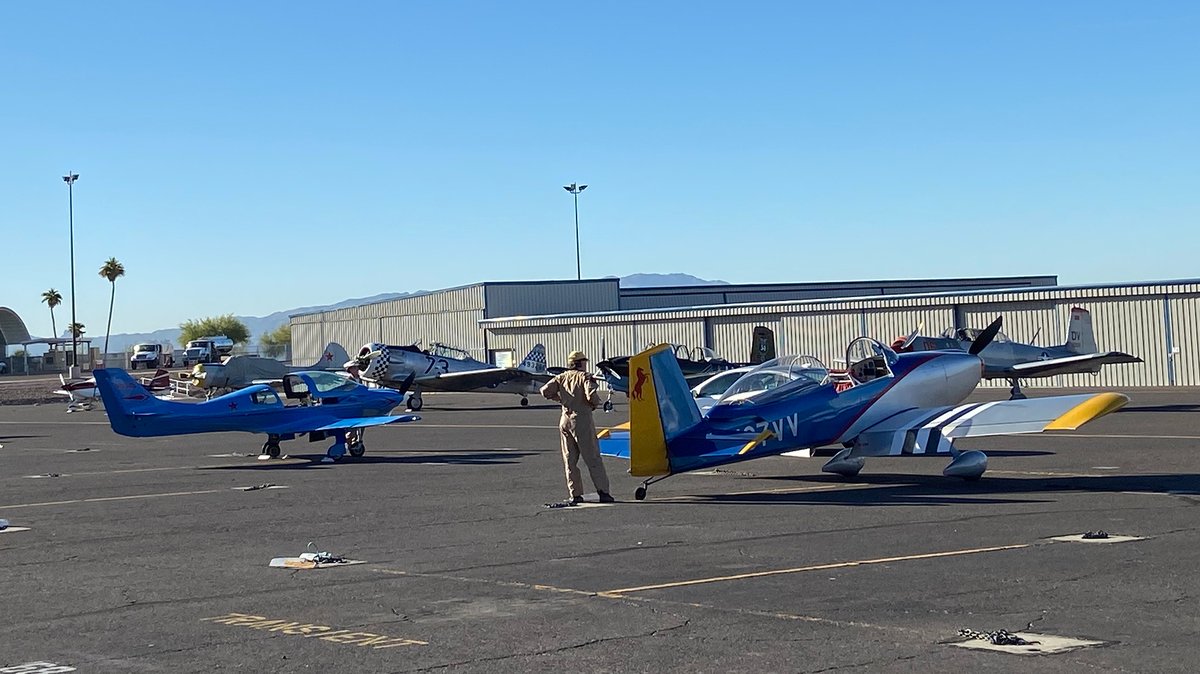 LHCAZGOV's tweet photo. The LHC Airport has some interesting visitors this morning. 🛩️ https://t.co/ih8e5IHp5Y