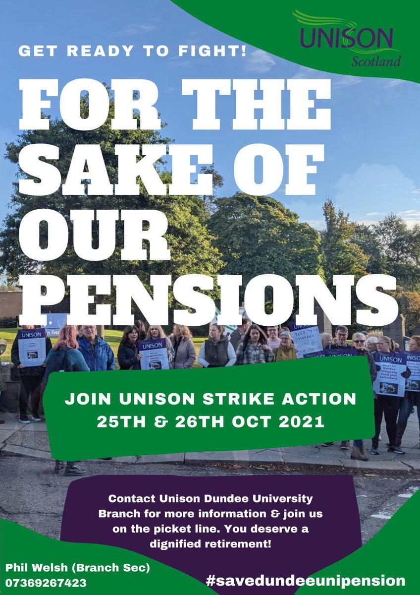 carlomorelliUCU's tweet photo. @UnisonOf @unitetheunion and @DucuUo striking together Monday and Tuesday 25th and 26th October. #DefendOurPensions https://t.co/Tj8kUgLoHr
