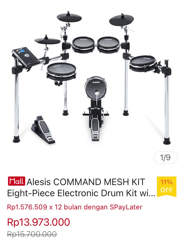 Bankeray's tweet image. Gara-gara @RocknationID jadi pengen beli drumkit baru buat di rumah… hehe

mumpung lagi diskon sis
shp.ee/qvzgrkf