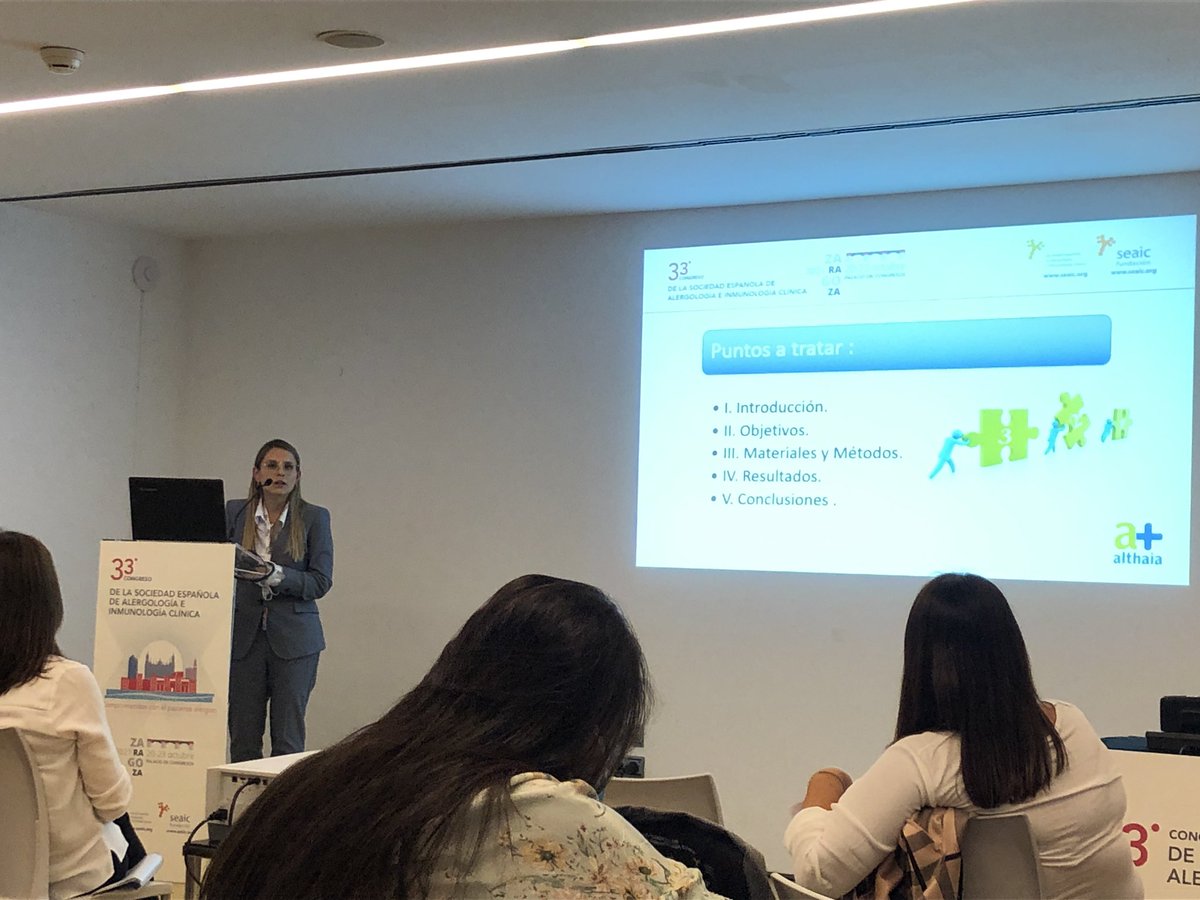 Magnifica comunicació presentada per la dra De Noia, R2 d’al·lergologia d’<a href="/althaiamanresa/">Fundació Althaia</a> <a href="/magagimenezlili/">Magalí Giménez</a> <a href="/lidiafarrarons/">Lídia Farrarons</a> al congrés <a href="/SEAIC_Alergia/">SEAIC</a> 👏🏻👏🏻