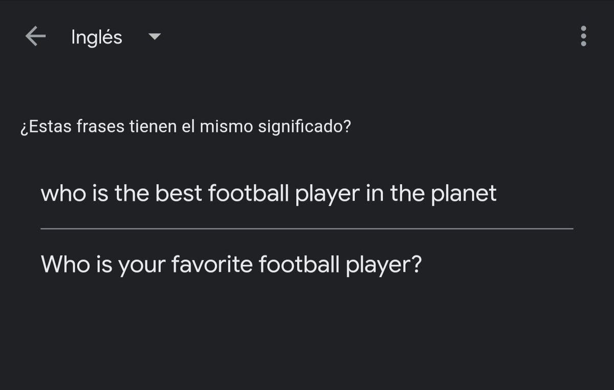 jesilicht's tweet image. Messi answers both questions 😎🇦🇷🙌 despite that, the intent of the questions is different.

I&apos;m helping improve the Google Assistant by contributing on the Semantic Similarity task of #GoogleCrowdsource (crowdsource.app.goo.gl/8fpV) 

Join us and help us build an #SmarterAssistant!