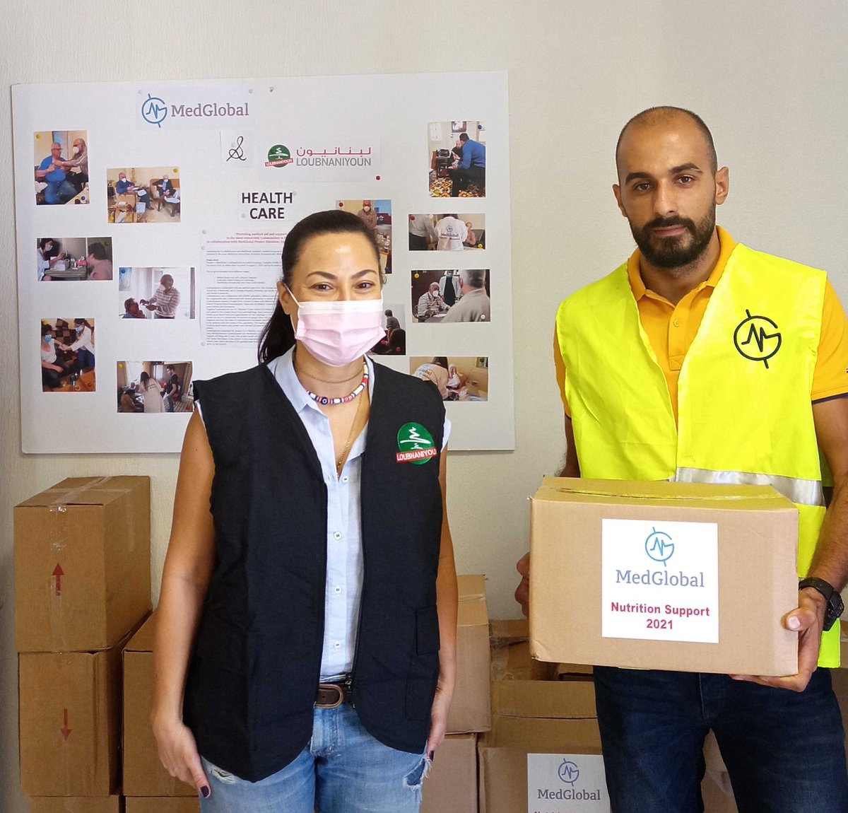 MedGlobalOrg's tweet photo. No one should have to worry about where their next meal is coming from.

In #Lebanon, we're supporting families that are unable to access food &amp; other basic goods due to massive inflation by delivering nutrition baskets with @Loubnaniyoun &amp; the Social Advancement Association. https://t.co/wIySIbqZyG