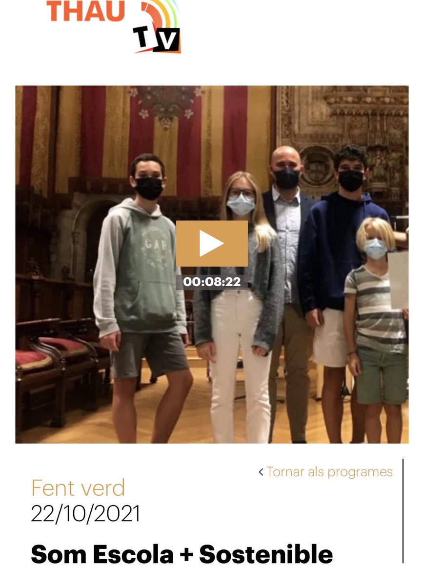 thaubarcelona's tweet photo. Heu vist el darrer reportatge de Thau TV? Som Escola + Sostenible! https://t.co/G1YDt7SSwW #FentVerd #EscolesSostenibles #ThauTV https://t.co/1SyloEmpi1