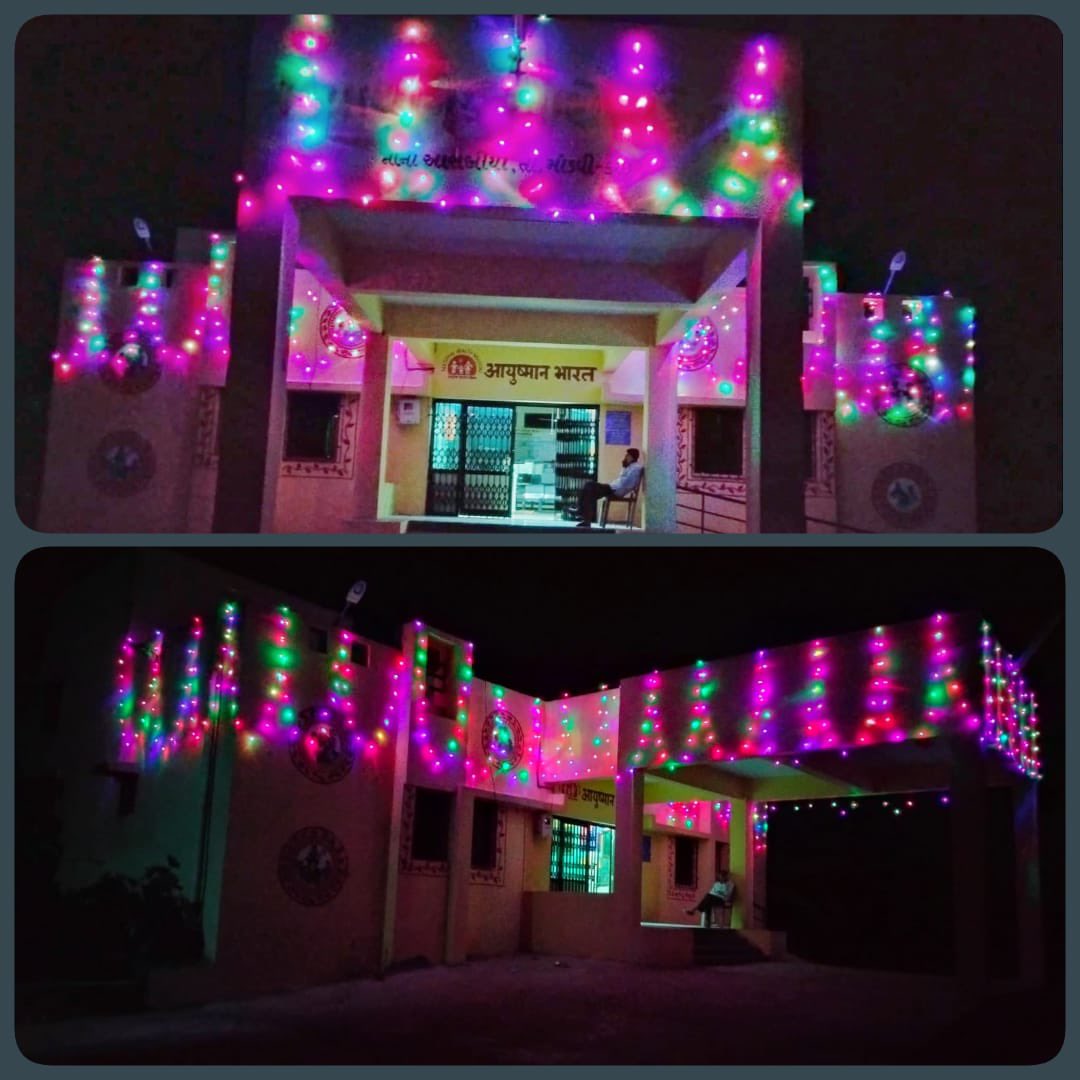 asambiya's tweet photo. On occasion of achievement of milestone of 100 Crore doses of covid vaccine in India , we celebrated this special day in PHC Nana asambiya @CollectorKutch @KutchDdo @MandviTho @CdhoKutch @DrKannar @Kutch_MandviTdo @pkumarias https://t.co/Gl2Oq4RWe5